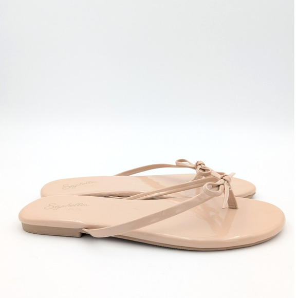 Seychelles Wish List Women's Bow Thong Flip Flops Sandals Beige Size US9.5 - Picture 3 of 5